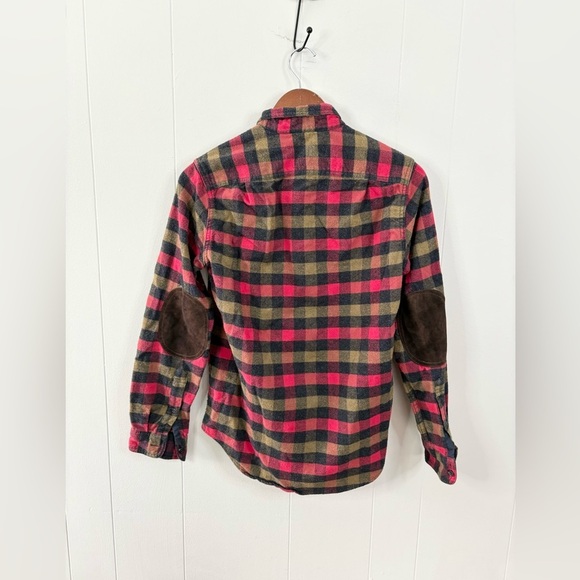 J Crew wool cotton blend plaid flannel elbow patches size XS mens - Picture 5 of 5